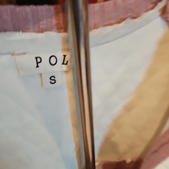 102 POL Pink and Cream Patchwork Blouse - Picture 5 of 7